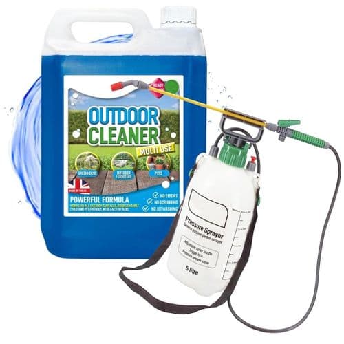 5 Litre Pressure Sprayer & Multi Purpose Ready To Use Outdoor Cleaner