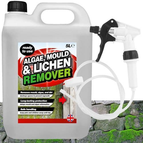 5L Mould Algae & Lichen Remover Spray With Convenient Long Hose Trigger