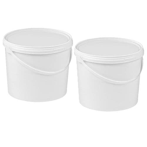 5L White Plastic Buckets