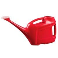 6 Litre Red Or Green Lightweight Watering Cans With Sprinkler Heads & Handles