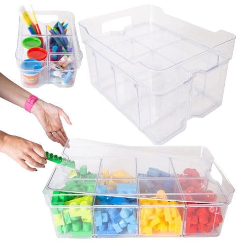 Adjustable Modular Storage Organisers With Compartments For Crafts