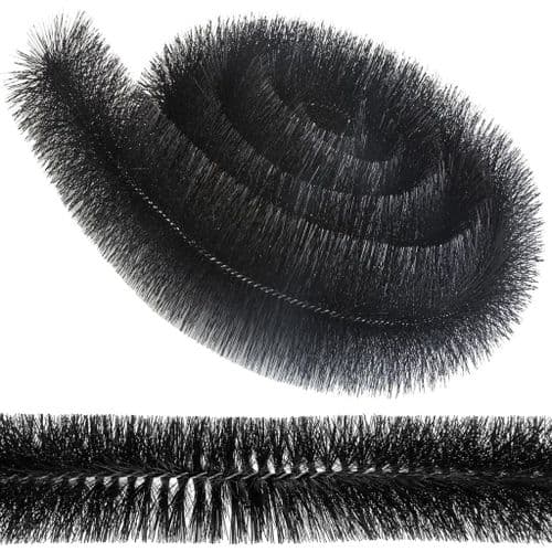 Black Gutter Brush 4m x 100mm Prevents Debris & Moss