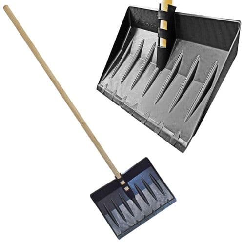 Black Snow Shovel Spade With Wooden handle