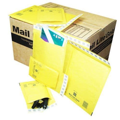 C/0 (150 x 210mm) Mail Lite Gold Padded Envelopes