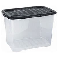 Curve Plastic Storage Boxes With Black Lids