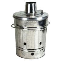 Galvanized Metal Heavy Duty Fire Burning Incinerators With Lid & Handles