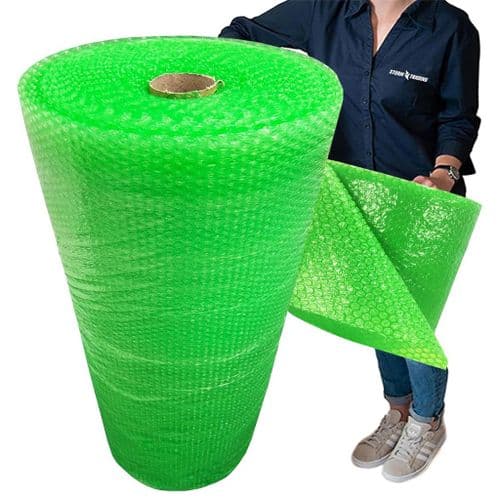 Green Protective Small Bubble Wrap Roll 1000mm x 50m Extra Wide