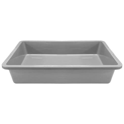 Grey Deep Multipurpose Plastic Rectangular Household Trays