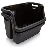 Heavy Duty Black Plastic Open Fronted Storage Crates