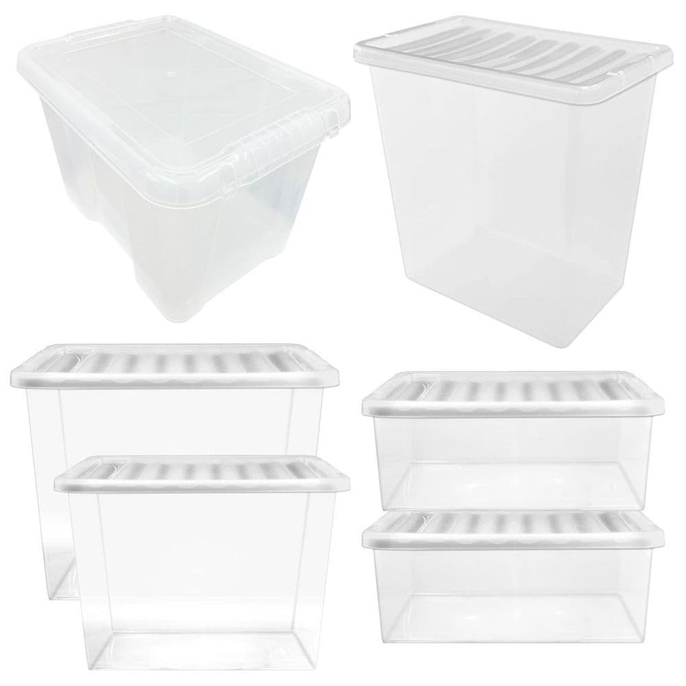 Heavy Duty Multipurpose Home Office Clear Plastic Storage Containers