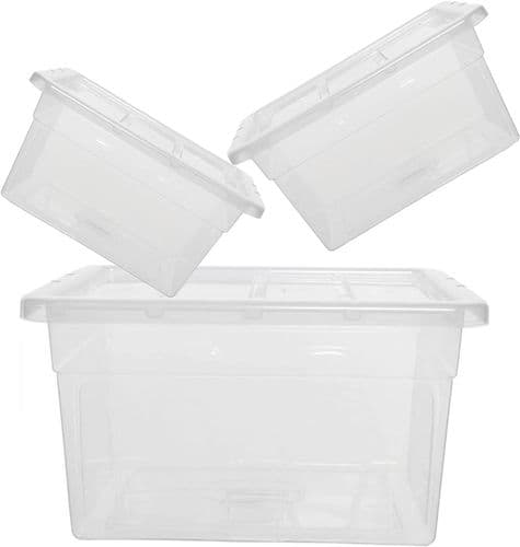 Home Office Clear Transparent Plastic Storage Containers With Lids