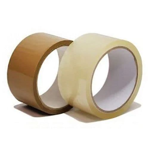 Low Noise Clear & Brown 50mm x 66m Packaging Tape