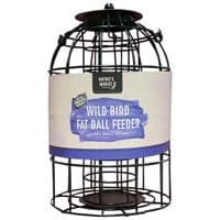 Metal Hanging  Fat Ball, Nut & Seed Feeder With Bird Cage