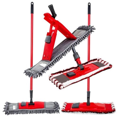 Microfibre Flat & Noodle Head Floor Mops For Cleaning Wet Or Dry Floors