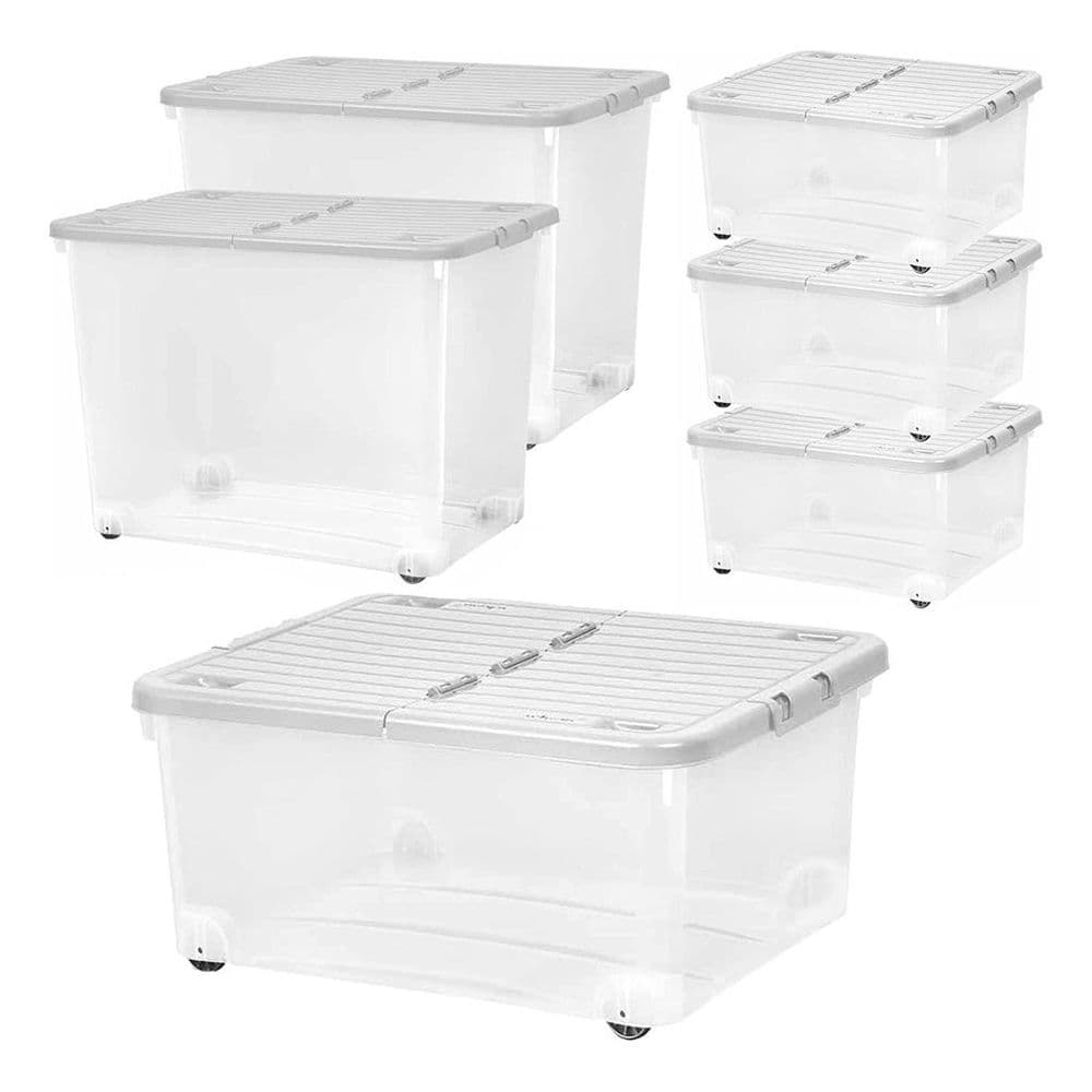 Strong Wheeled Plastic Containers For Home & Office Complete With