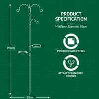 Traditional Bird Feeding Station Kit With Metal Mesh Feeder