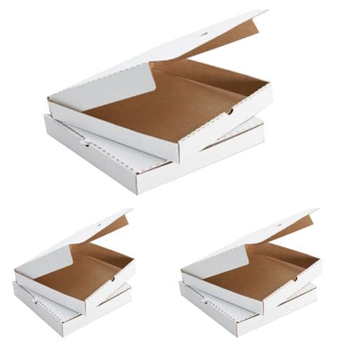 WHITE Plain Pizza Boxes