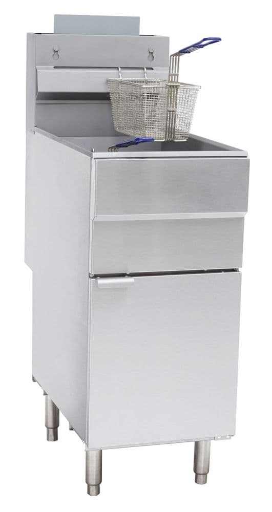 Commercial Gas Fryer 3 Burner Single Tank/Double Basket 23 Litre