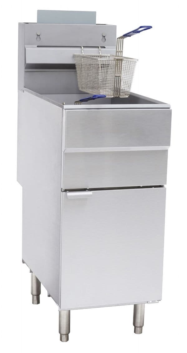 Commercial Gas Fryer 3 Burner Single Tank/Double Basket 23 Litre