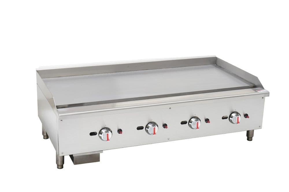 Commercial Gas Griddle Smooth Plate 4 Burners 30KW