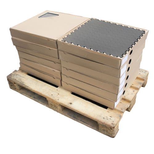 100 Tile Pack - MotoLock HD Recycled PVC Interlocking Tiles (Light Grey CoinTop)