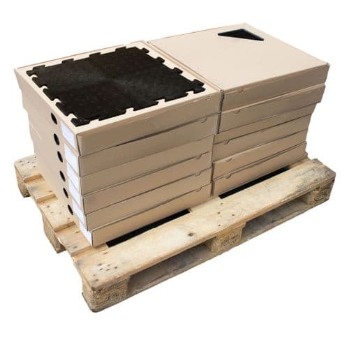 100 Tile Pack - Recycled PVC Interlocking Floor Tiles (Black CoinTop)