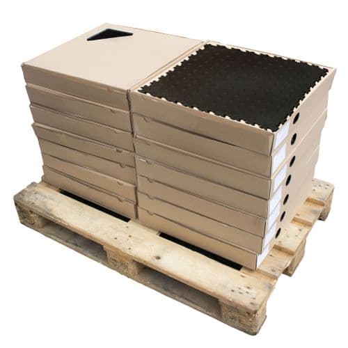 200 Tile Pack - MotoLock HD Recycled PVC Interlocking Tiles (Black CoinTop)