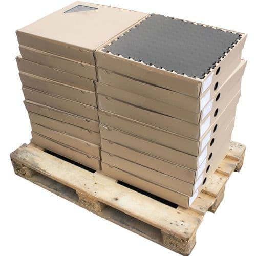 400 Tile Pack - MotoLock HD Recycled PVC Interlocking Tiles (Light Grey CoinTop)