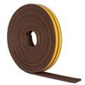 E Profile Weather Strip Draught Excluder Seal (Brown - 100m) | Shop At Stormflame