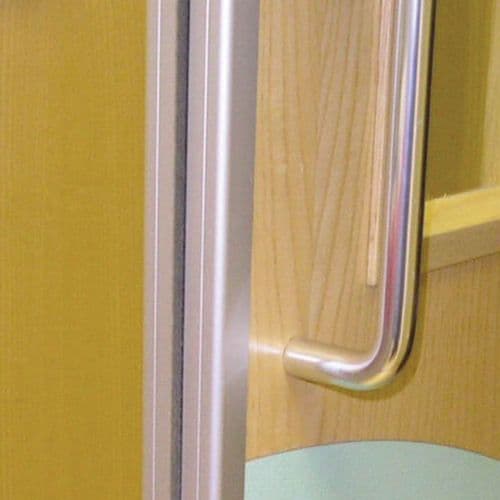 Intumescent Fire Rated Door Edge Guard Square - 46mm - Satin Anodised Aluminium