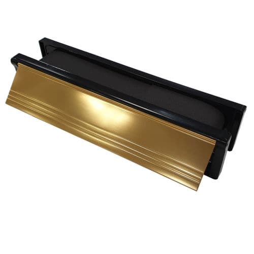 Intumescent Fire & Smoke Rated Telescopic Letter Box System 12 inch Gold Anodised
