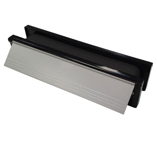 Intumescent Fire & Smoke Rated Telescopic Letter Box System 12 inch Satin Anodised Aluminium