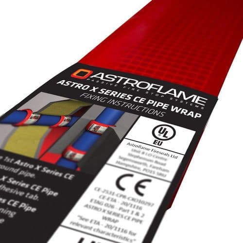 Intumescent Pipe Wrap Fire Rated CE/UKCA Marked - 63mm