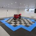 MotoLock Heavy Duty PVC Interlocking Tiles (Black Cointop) | Stormflame