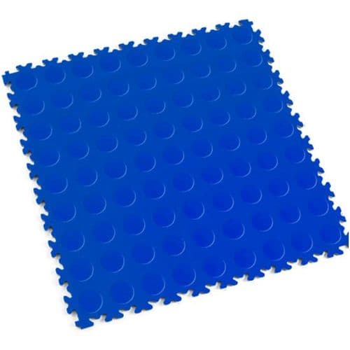 MotoLock Heavy Duty Interlocking Tiles (Blue CoinTop)