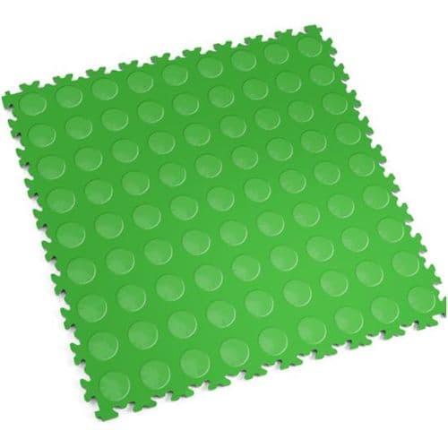 MotoLock Heavy Duty Interlocking Tiles (Light Green CoinTop)