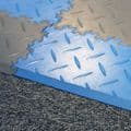 MotoLock Interlocking Tile Edging (Orange Diamond-plate) | Stormflame