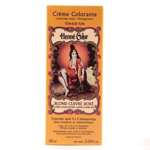 Copper Gold Blonde Henne Henna Liquid Hair Dye Colouring Cream