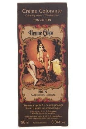 Dark Brown Henne Henna Liquid Hair Dye Colouring Cream | World's End Natural Products