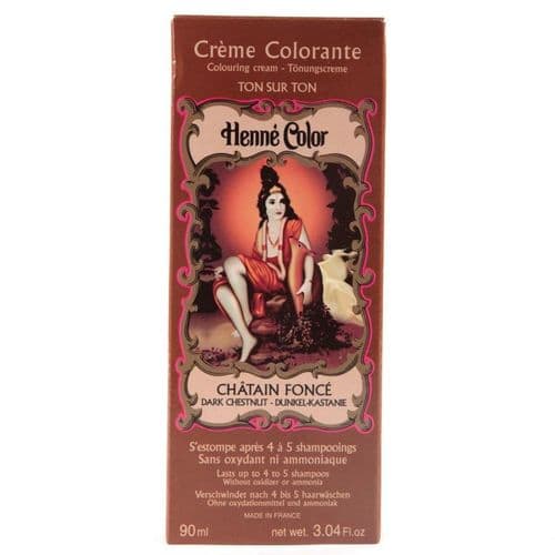 Dark Chestnut Henne Henna Liquid Hair Dye Colouring Cream