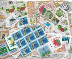 100g  'BRAZIL KILOWARE 1990 -2010  SINGLE PAPER