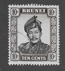 1952 10c 'SULTAN OMAR ALI SULFUDDAN' FINE USED
