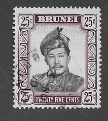 1952 25c 'SULTAN OMAR ALI SULFUDDAN (127a)' FINE USED