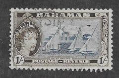 1954 1/- 'SAILING BY FORT MONTAGUE' (SG 211a) FINE USED