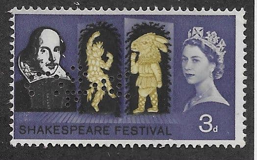 1964 3d 'SHAKESPEARE FESTIVAL'(ORD)(PERFIN 'C OF A') FINE USED