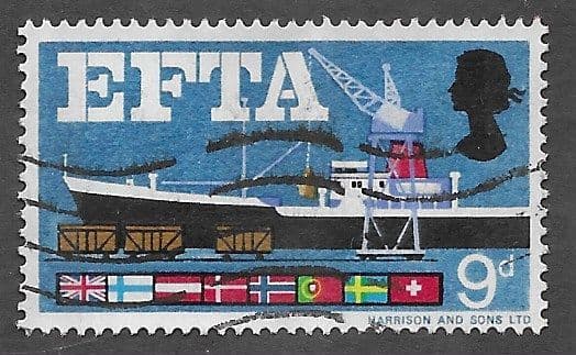 1967 9d 'E.F.T.A'  (ORD) FINE USED