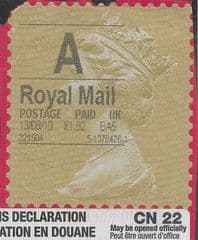 2010 'A' GOLD HORIZON LABEL TYPE I (THICK FONT)