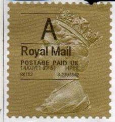 2011 'A'  GOLD HORIZON LABEL TYPE I