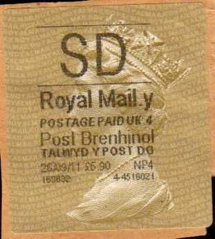 2011 SD ( Y 4) POST BRENHINOL  TYPE II WITH NEW CODES.