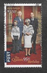 2021 $3.50 'QUEENS 95TH BIRTHDAY' FINE USED